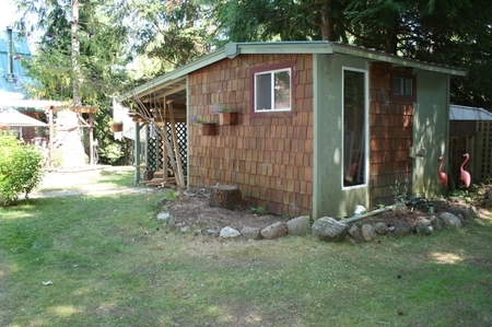 Shed with one window, outside